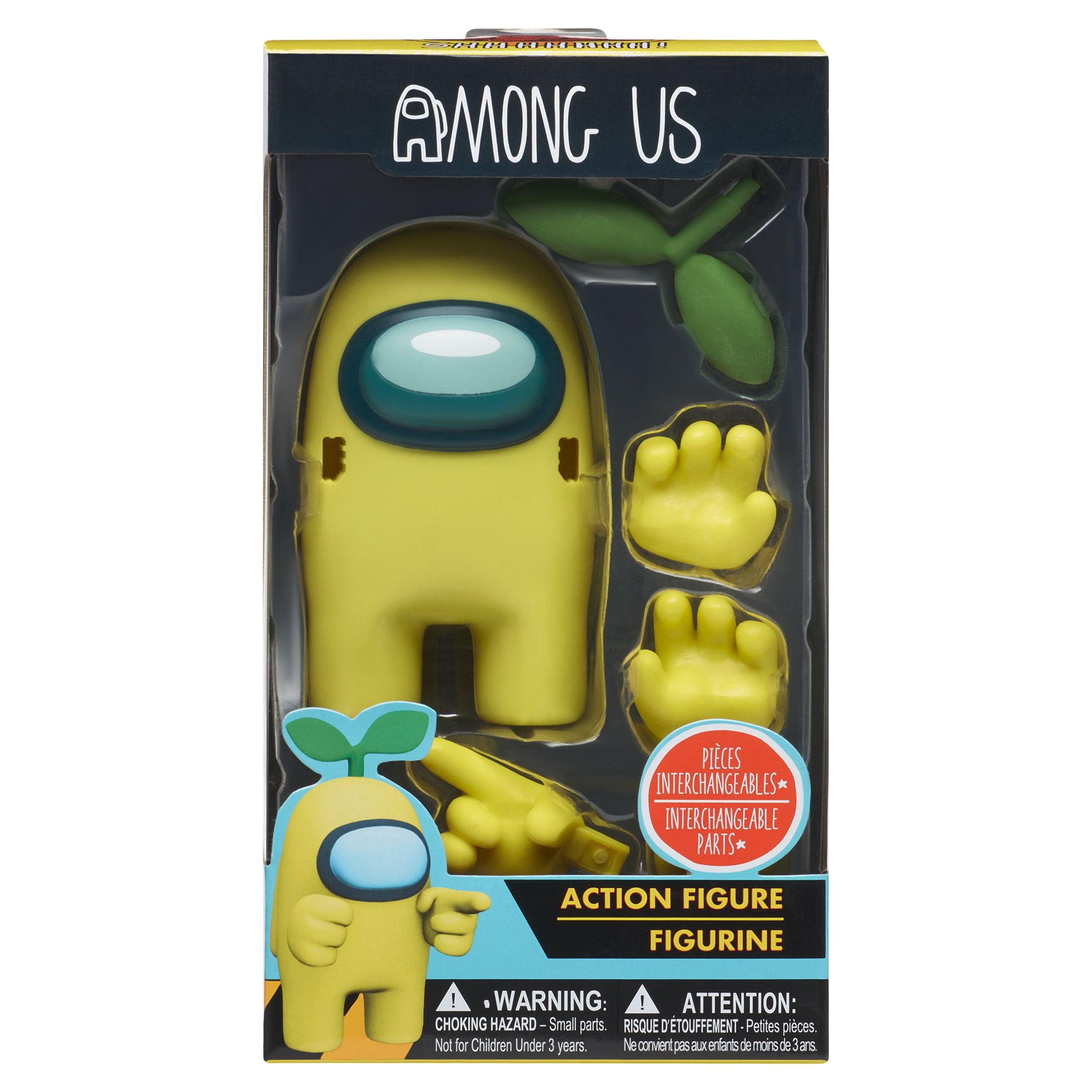 Among Us Yellow with Leaf, Action Figures for Children Ages 3+