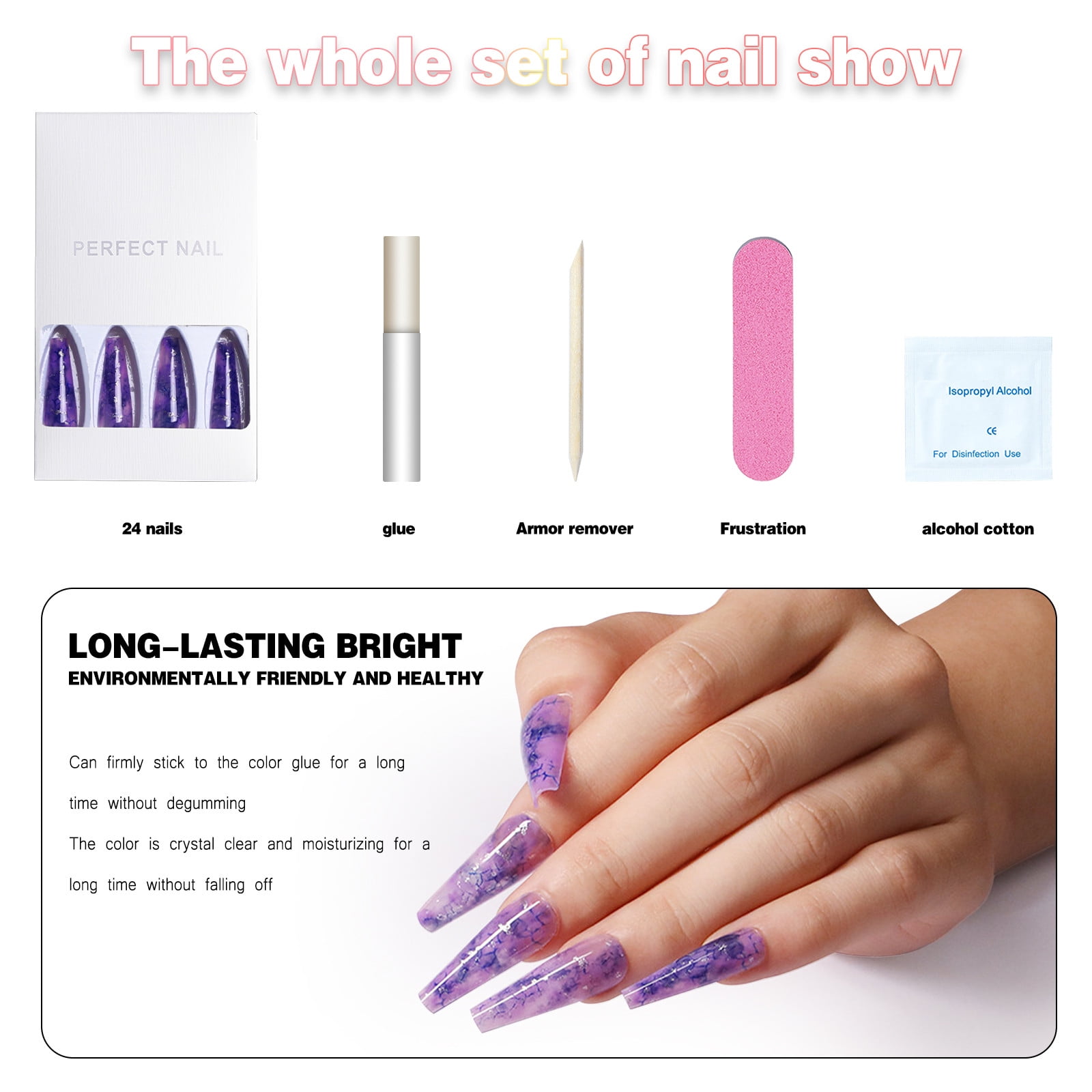 Buy AD eshop Artificial nails for women Nail art kit for girls Fake nails  for nail polish kit nails set Online at Best Prices in India - JioMart.