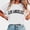 White, variant on YHAJDS T Shirts for Women Short Sleeve Round Neck Letter Print Casual Pullover Summer
