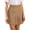 Khaki, variant on hoksml Girls Back to School Side Button Pleated Skirt, Elastic Waist Cotton School Uniform Mini Skirt for Kids