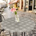 thumbnail image 6 of Beige Gray Dandelion Round Tablecloth for 45-54 Inch Tables, Fitted Table Cover with Elastic Edge, Farmhouse Botanical Blossom Waterproof Outdoor Table Cloth Protector for Patio Garden Dinner Picnic, 6 of 9