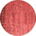 thumbnail image 1 of Ahgly Company Indoor Round Solid Red Modern Area Rugs, 4' Round, 1 of 4