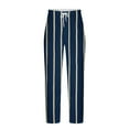 thumbnail image 4 of qolati Linen Pants Men Elastic Drawstring Waist Yoga Lounge Pant Summer Beach Lightweight Soft Straight Legs Cargo Sweatpants, 4 of 5