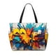 thumbnail image 1 of Fotbe Colorful Paint Print Bolsa de Viaje para Playa - Resistente al Agua, Bolsa Tote de Gran Capacidad y Ligera con 7 Bolsillos para Mujeres y Hombres, 1 of 7