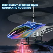 RC Helicopter,Remote Control Helicopter for Kids Mini DroneCosmic Flying Orb Toy Grame 2.4GHz RC Aircraft LED Light RC Toys for Kids Adults，Blue