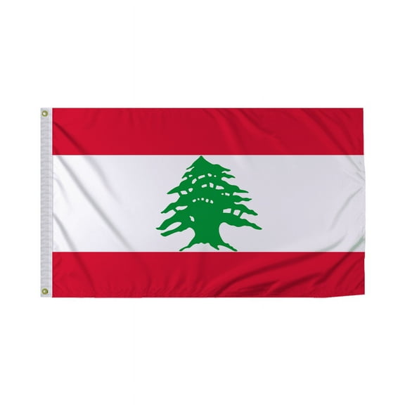 Promopatriot Lebanon Country Flag 3x5 Ft Outdoor Nylon Double Stitched Edges Canvas Header Brass Grommets 3'x5' Lebanon
