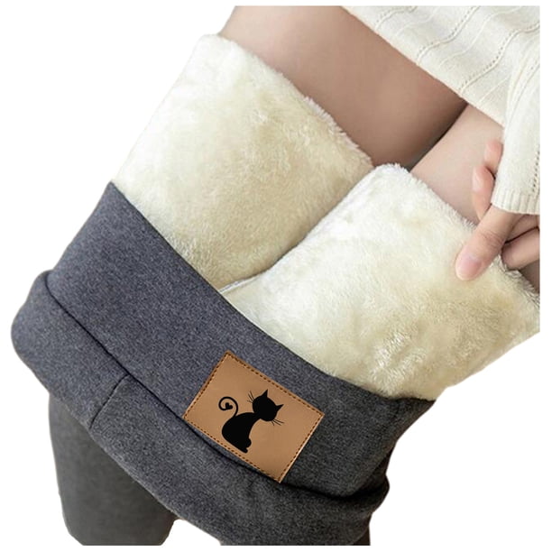 Gibobby Leggins estampados Mujer Signo Cálido Invierno Apretado Grueso Terciopelo Pantalones Pantalones Leggings(Gris, XXXXL)