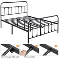 thumbnail image 2 of Topeakmart Classic Black Iron Full Bed with 12.5" Underbed Clearance, 2 of 13