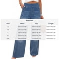 thumbnail image 3 of ClodeEU Women's Low Rise Wide Leg Jeans ,Solid Color Casual Baggy Denim Pants with Pockets B-Blue,Womens Plus XL, 3 of 7