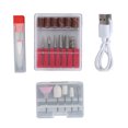 thumbnail image 2 of YAHHU Portable Electric Nail Drill Machine 15000 RPM 3 Gears CW CCW Rotation Rechargeable Polishing Kit with 12 Grinding Heads, White, 2 of 9