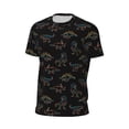 thumbnail image 6 of Wukai Neon Dinosaur Print Men's Short-Sleeved Mesh T-Shirt,Quick-Dry Short Sleeve Workout T-Shirt-, 6 of 8
