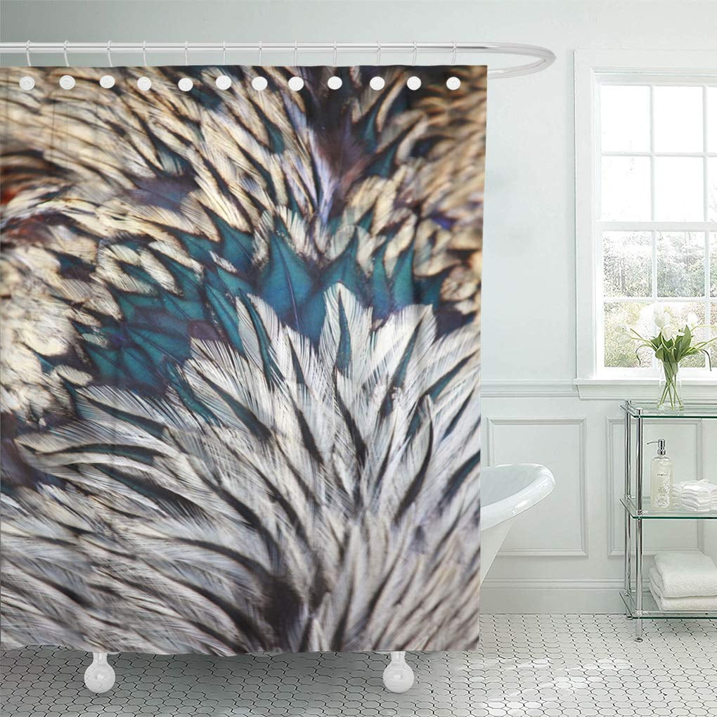 Yusdecor Adorn Brown Abstract Bright Colorful Feathers Of Bird Orange Bathroom Decor Bath Shower Curtain 60x72 Inch Walmart Canada