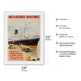 thumbnail image 2 of India Orient Australia South Africa - Messageries Maritimes MM - Vintage Ocean Liner Travel Poster by Albert Brenet c.1950s - Japanese Unryu Rice Paper Art Print 24 x 32 in, 2 of 4