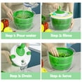 thumbnail image 2 of Salad Spinner Large Lettuce Spinner Kitchen Gadgets 5.28 Qt One-Handed Handle Easy Press Super High Efficiency for Home Kitchen Washing & Drying Leafy Vegetables, 2 of 7