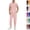 #03 Pink, variant on Mens Scrubs Set Stretch V Neck Medical Uniform Scrub Top Jogger Scrub Pants Multi-Pocket Breathable Moisture Wicking Easy Care Nurse Uniform,M,Khaki