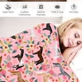 thumbnail image 4 of Floral Horse Blanket Gifts for Women Horse Lovers Stuff Horses Blanket Throw Plush Cozy Soft Flannel Bedding Flowers Horses Gifts for Women Adults Sofa Couch Bed Room Decor 50"X40", 4 of 7