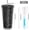 Black, variant on Stainless Steel Water Bottles Diamond Full Rhinestone Coffee Cups Bling Water Cups