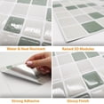 thumbnail image 4 of Walplus Peel and Stick Backsplash Shades of Green Mosaic 3D Tile Decals 12 Sheets 12" x 6", 4 of 7