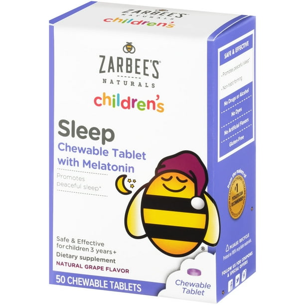Zarbee's Naturals Children's Sleep with Melatonin Supplement, Natural