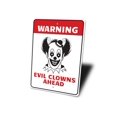 thumbnail image 4 of Clown Warning Novelty Sign, Metal Wall Decor - 10x14 inches, 4 of 4