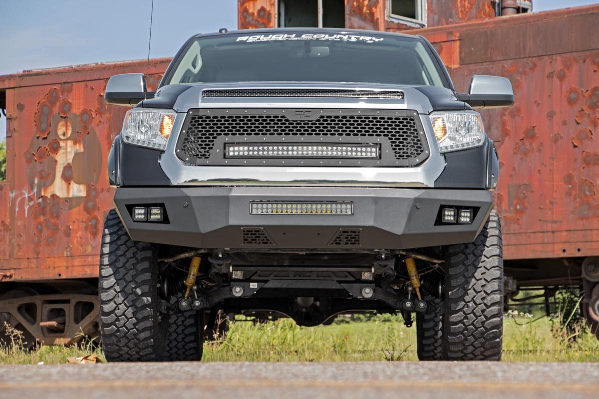 Rough Country Heavy Duty Front LED Bumper for 2014-2021 Toyota Tundra - 10777