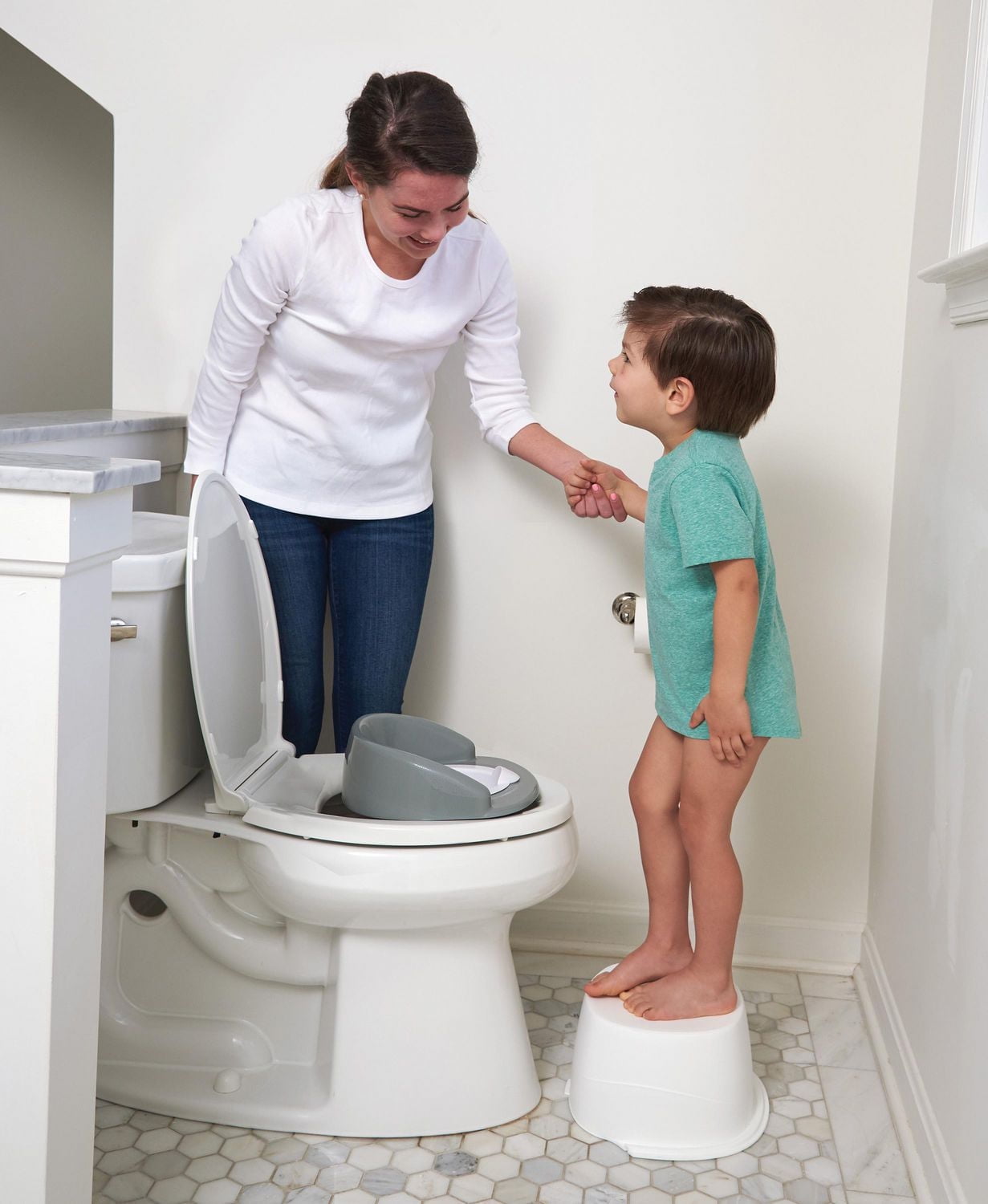 Idea Factory 3-in-1 Potty Trainer, Potty, Potty Ring, Step Stool