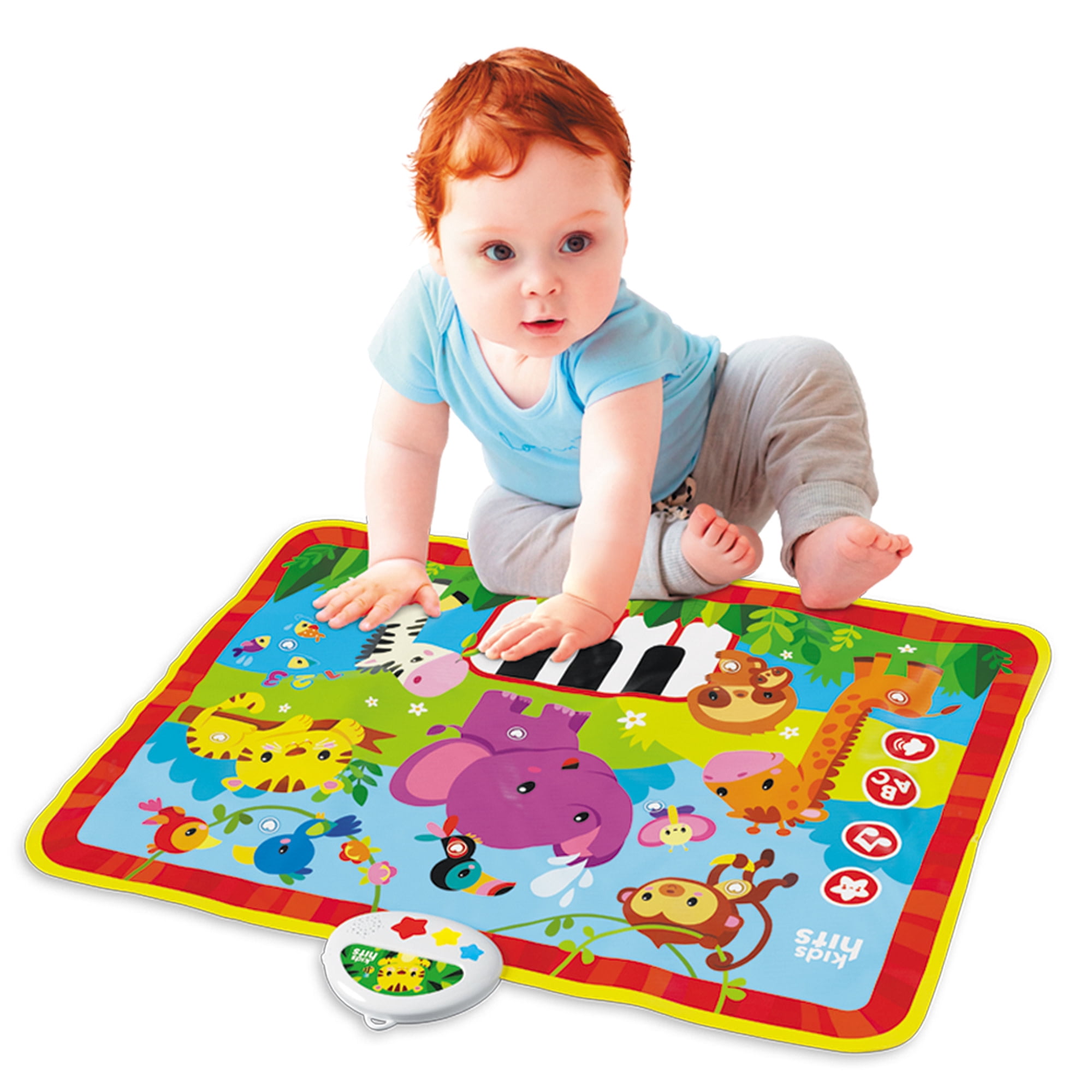 Kids Hits: Light & Sound Mat - Musical Zoo - Activity Floor Pad, Sensory Play Toy, Animals-Songs-Piano Notes, Touch-Listen-Learn, Baby-Toddlers 8Mo+
