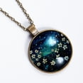 thumbnail image 2 of Plants under the Stars Necklace Personalized Custom Photo Round Pendant Adjustable Stainless Steel Necklaces with Gift Box for Men Women Mothers Valentine's Jewelry Gift, 2 of 6