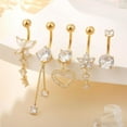 thumbnail image 4 of Briana Williams Surgical Steel Belly Button Rings Dangle Belly Ring Dangling Piercing Jewelry Navel Rings, 4 of 6