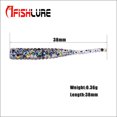 thumbnail image 3 of Soidarity Lote de 15 unidades de señuelos blandos de gusano de silicona para pesca, señuelos artificiales de pesca de 38mm, cebos artificiales Pescar 9 # Soidarity DJ0680-09, 3 of 5