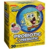 Nickelodeon SpongeBob SquarePants Probiotic + Prebiotic Dietary Supplement Stick Packets, 30 Count