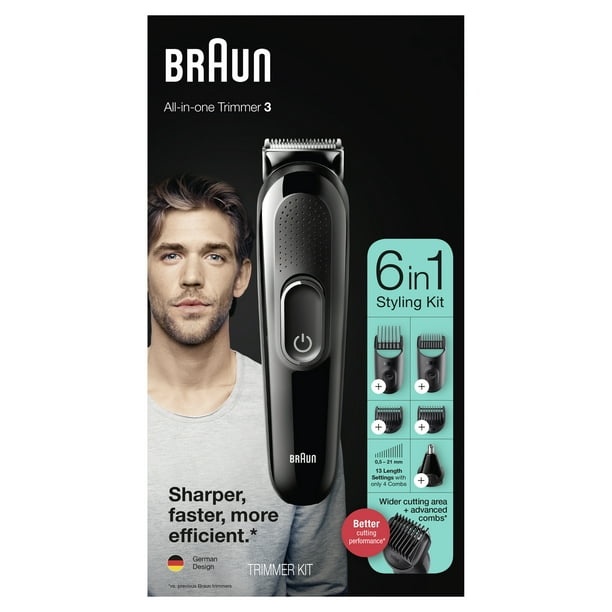 MGK3220, Beard for Men, All-in-One Tool Grooming 5 Attachments, Black - Walmart.com