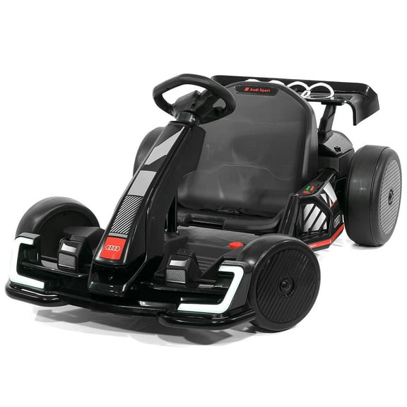 Audi Sport 24V Big Kids Drifting Ride-On Go Kart (Black)
