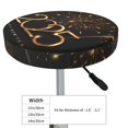 thumbnail image 4 of Fotbe 2025 Golden On New Year Stool Covers Round,Waterproof Round Bar Stool Covers Bar Chair Covers Washable Stool Cushion Slipcover for 12-14 Inch Chair-, 4 of 7