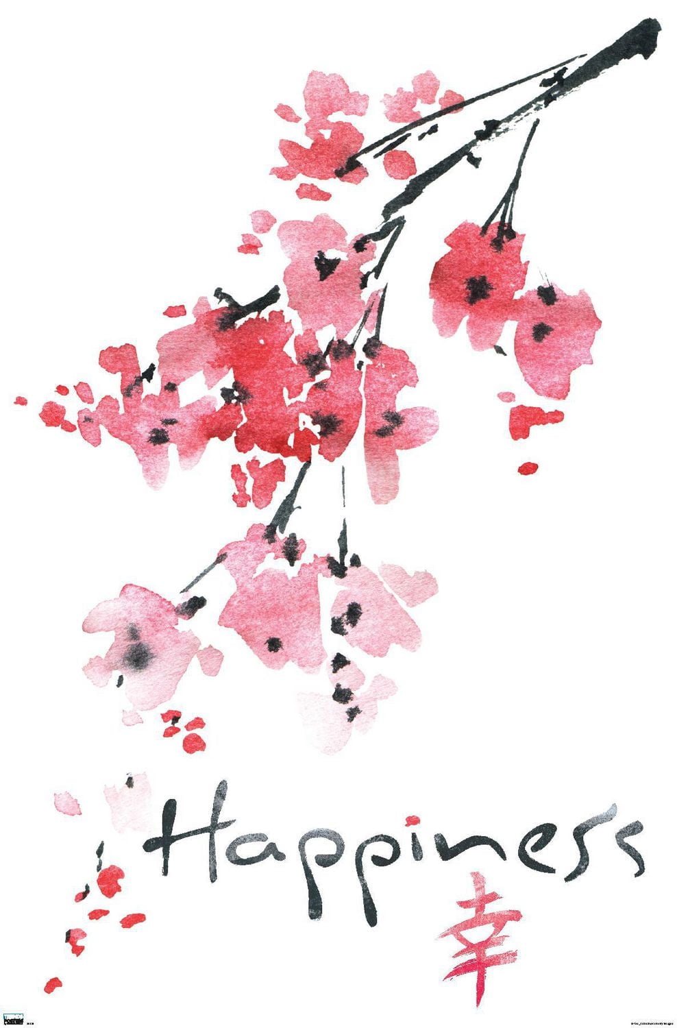 Sakura Tree - Happiness Wall Poster, 22.375" x 34"