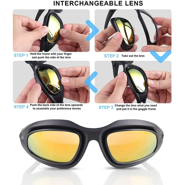 Polarized Motorcycle Riding Goggles, Windproof Cycling Glasses