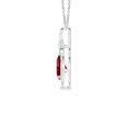 thumbnail image 2 of ANGARA Lab Grown Ruby Infinity Pendant with Lab Diamond 'X' Motif for Women in 925 Sterling Silver (Size-7x5mm) | July Birthstone, Anniversary, Jewelry Gift for Women | Lab-Grown Ruby Necklace, 2 of 8