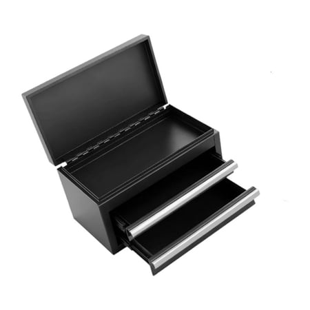 CEORPER Double Layer Chrome Metal Tool Box With Sliding Drawers For Home And Car Use