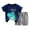 Navy, variant on JTieacloth Summer Children Short Sleeve Shorts Set Korean Version Of Pure T Shirt,Boys Outfit Sets Sizes 3-4 Years