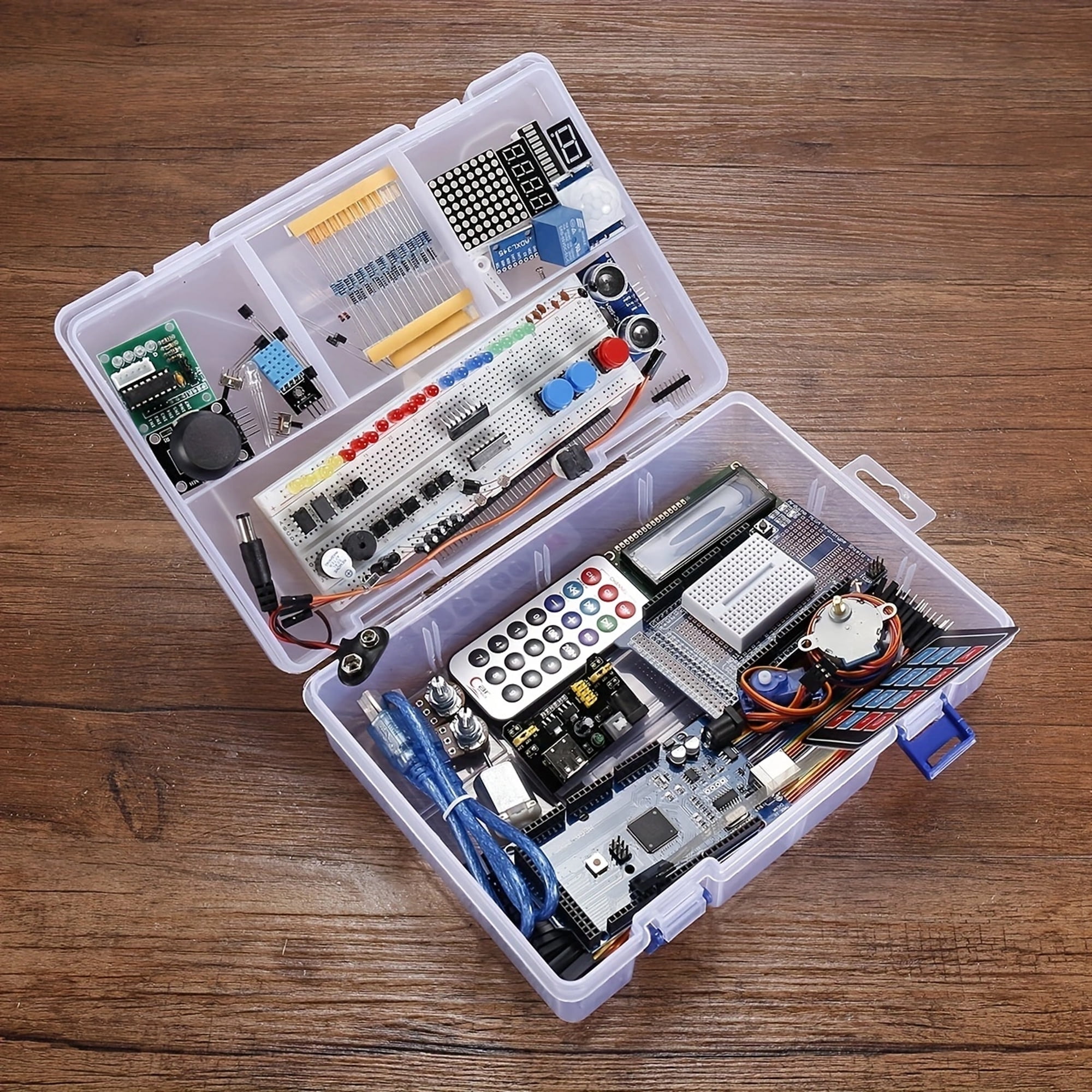 Full Starter Learning Kit for Arduino MEGA 2560, LCD1602 Display & Servo Motor Included