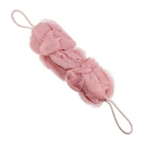 Unique Bargains 1 Pc Bath Shower Loofah Sponge Body Puffs for Bathroom Shower 11.42"x4.72"x2.36" Pink