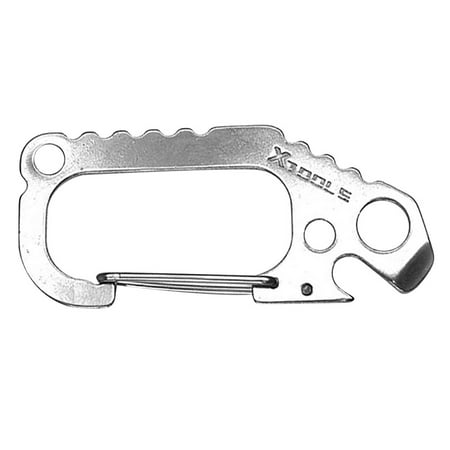 Stainless Steel Multifunction Keychain Carabiner Emergency Travel Outdoor Tool