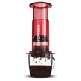 thumbnail image 1 of Prensa de café AeroPress Clear Red: método de preparación 3 en 1 que combina prensa francesa, vertido, espresso, café con cuerpo sin arena ni amargor, pequeña cafetera portátil para acampar y viajar,, 1 of 5