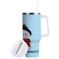 thumbnail image 2 of 40 oz Stainless Steel Tumbler Vacuum Insulated Leak Proof Stainless Steel Coffee Cup Water Bottles Cute Cartoon Snowman, 2 of 9