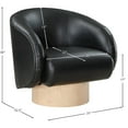thumbnail image 3 of Meridian Furniture Gibson Black Vegan Leather Swivel Accent Chair, 3 of 8