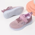 thumbnail image 5 of lnmuld Girls Breathable Fly Woven Mesh Sport Sneakers Adjustable Velcro Lightweight Anti-slip Sole Daily Walking Trainers Size:4-4.5 Years, 5 of 8