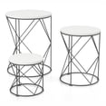 thumbnail image 2 of Bowery Hill Contemporary Wood 3-Piece Nesting Tables in White, 2 of 6