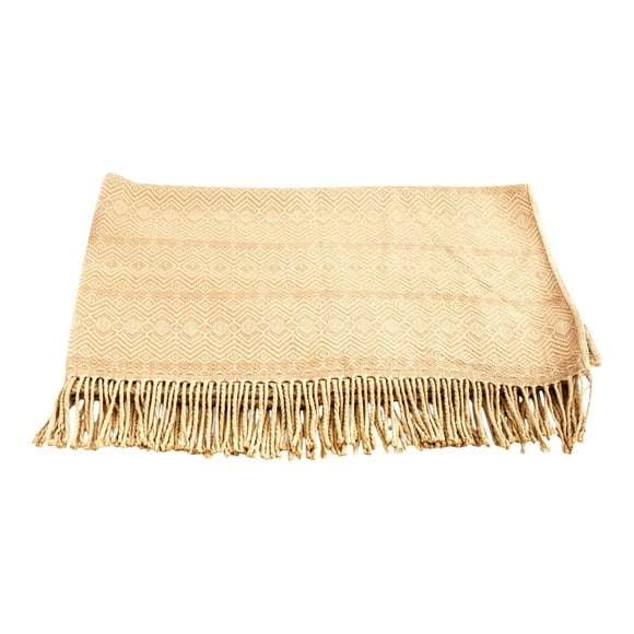 CozyBeige Handcrafted Alpaca Blend Throw Blanket