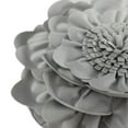 thumbnail image 7 of JWH 3D Handmade Small Round Soft Velvet Flower Pillow Cover with Insert Decorative Throw Pillows for Bedroom,Living Room and Hotel in Light Grey 14inch, 7 of 7