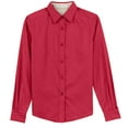 thumbnail image 4 of Port Authority Ladies Long Sleeve Easy Care Shirt-2XL (Red/Light Stone), 4 of 5